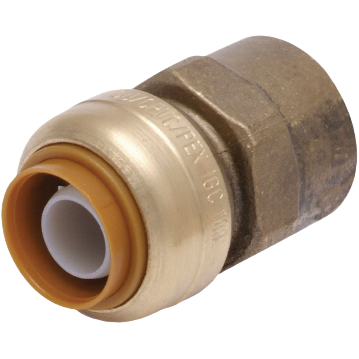 Metal push-to-connect female adapter fitting for plumbing in Pipes & Fittings and Push Fittings collections under $50