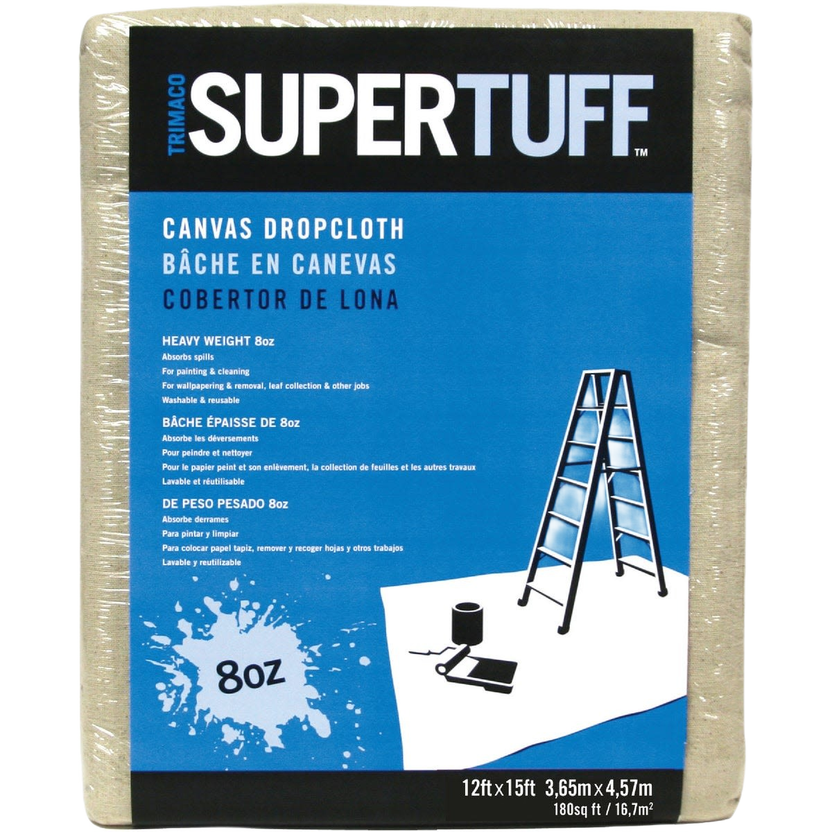 Heavyweight 8 oz canvas drop cloth for painting and home improvement in drop cloths and paint supplies collections.