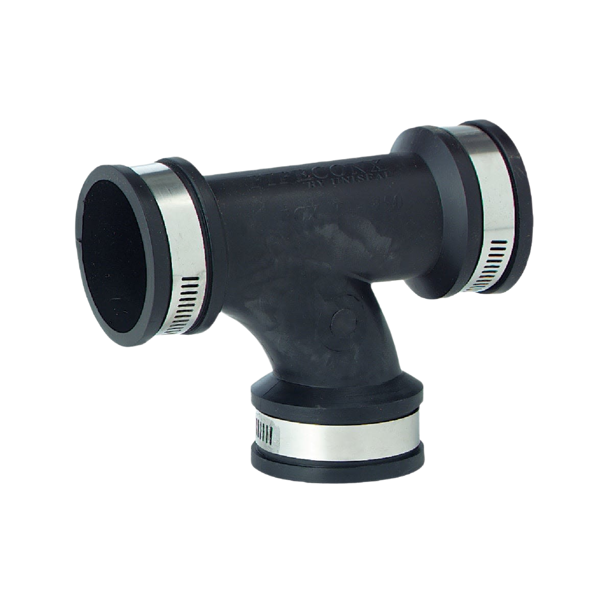 Durable neoprene flexible repair tee with stainless steel clamps for plumbing accessory and drain applications under $50 collections