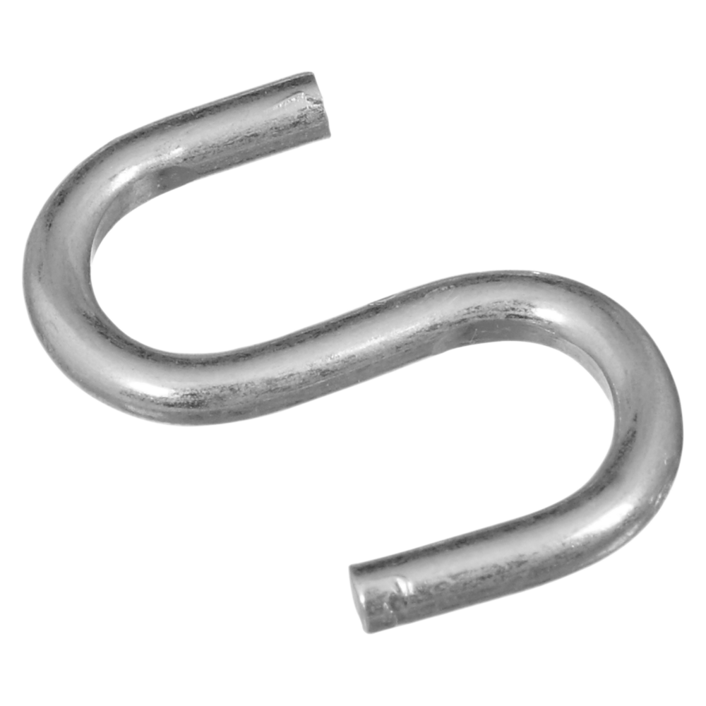 Heavy-duty 1-inch zinc-finished steel open S hook for hardware and fastening applications under $50 collection