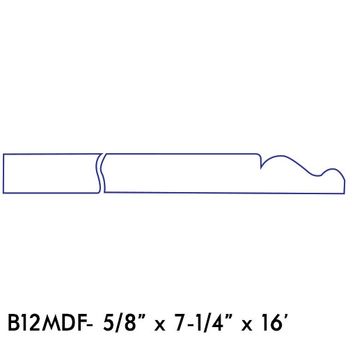 5/8 in. x 7-1/4 in. x 16 ft. MDF Base