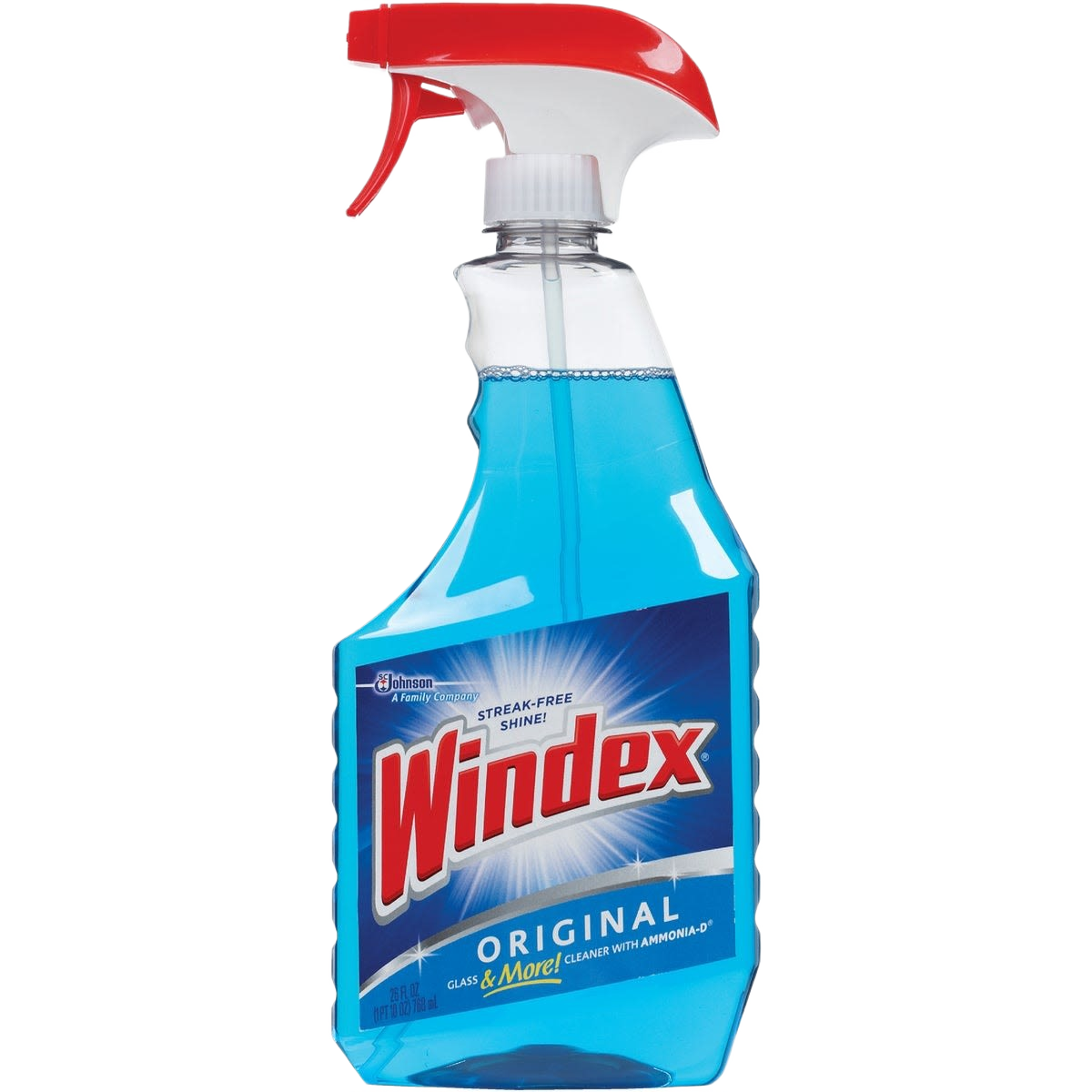 23 oz spray bottle of Windex glass cleaner with ammonia formula for streak-free shine in cleaning supplies collection