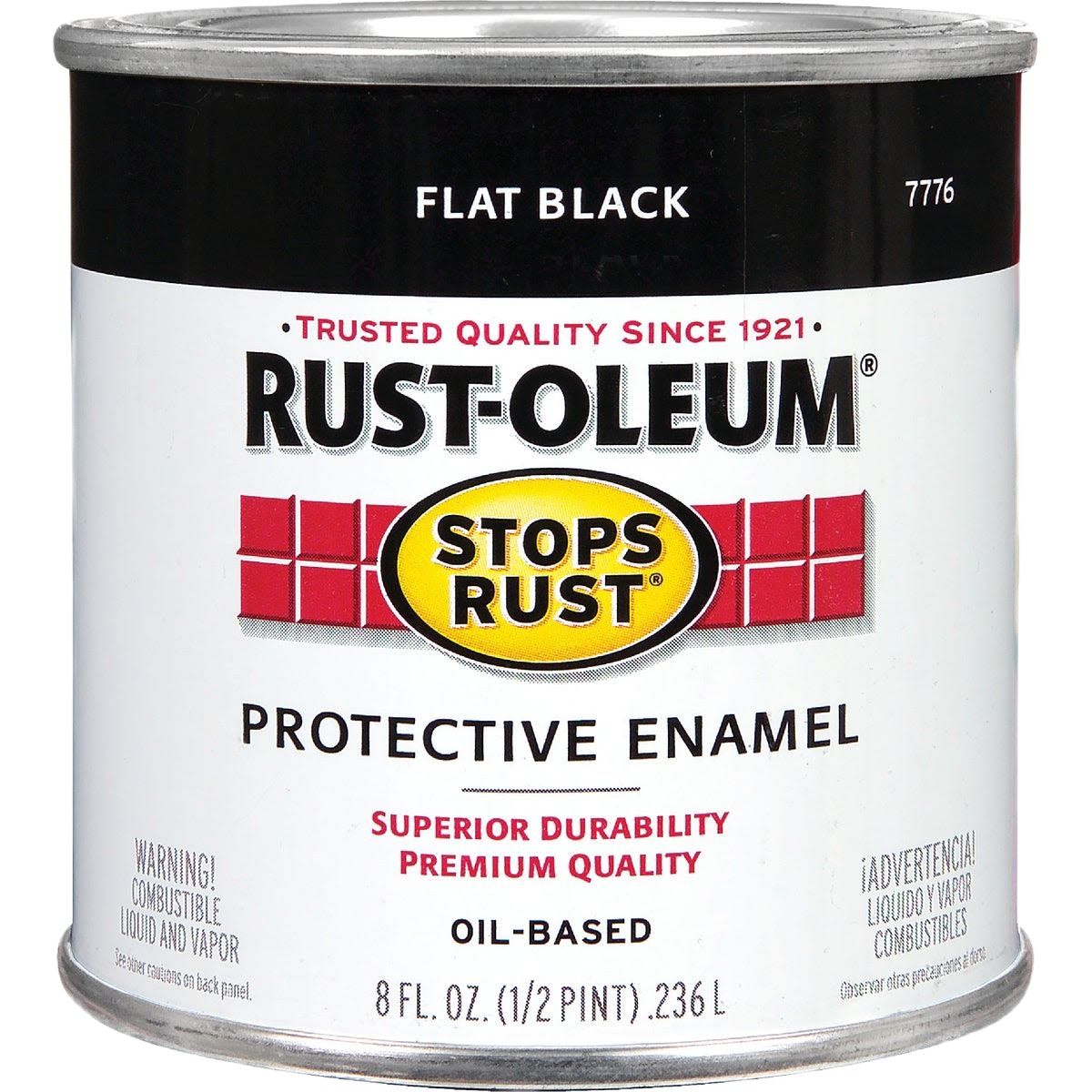 Rust-Oleum Stops Rust flat black oil-based protective enamel paint in specialty paint and home improvement collections under $50