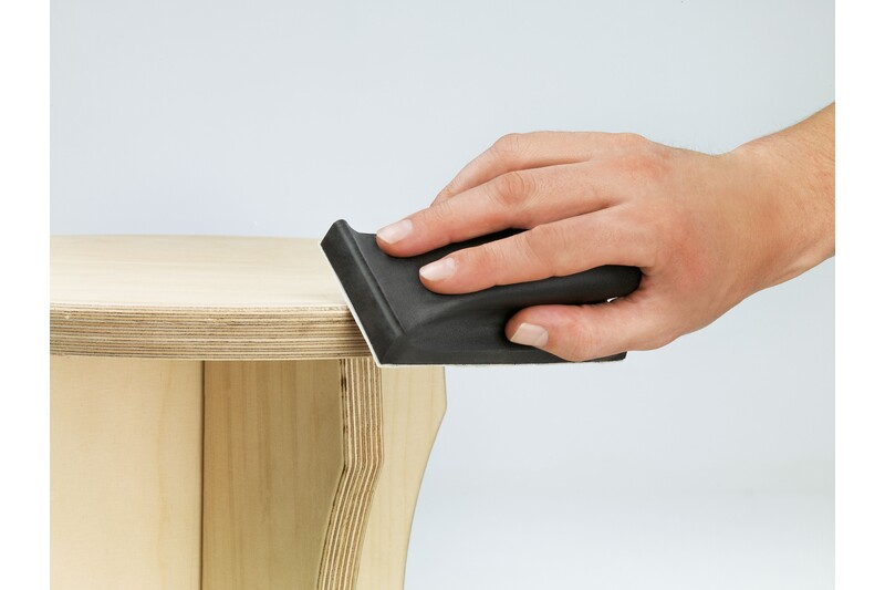 Handheld Festool hard sanding block smoothing wood surface for woodworking in tool accessories and home improvement collection