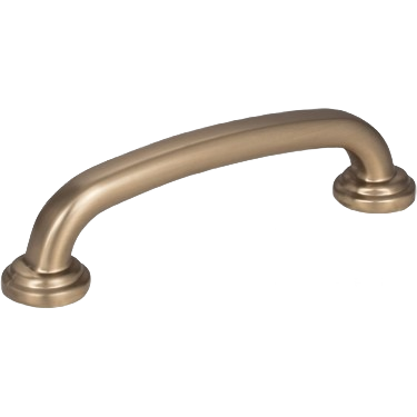 Satin bronze 96mm cabinet pull with curved design for kitchen and furniture hardware under $50 collections