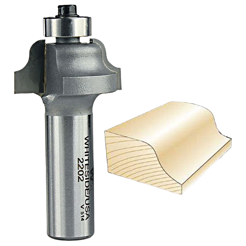 Carbide-tipped Roman Ogee router bit with two wings for edging wood in tool accessories and drill bits collections