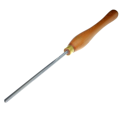 Woodworking gouge with polished wooden handle and metal shaft, ideal for bowl shaping in home improvement projects under $100