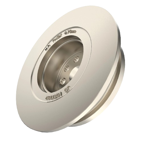Rear brake rotor hub with vented design and drilled mounting holes for automotive and equipment maintenance tasks