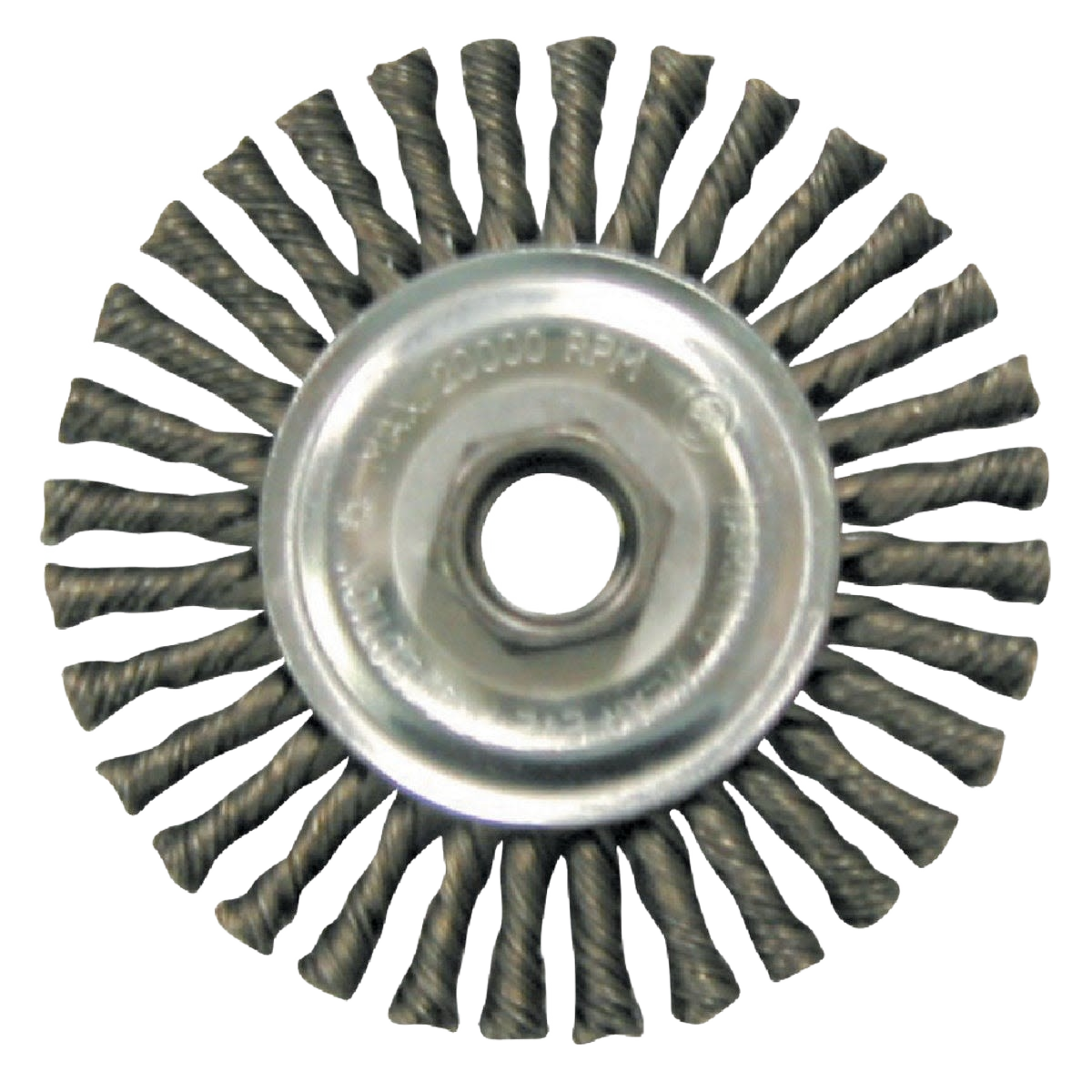 Twist knot wire wheel with metal center for power and woodworking tool accessories under $50 collections