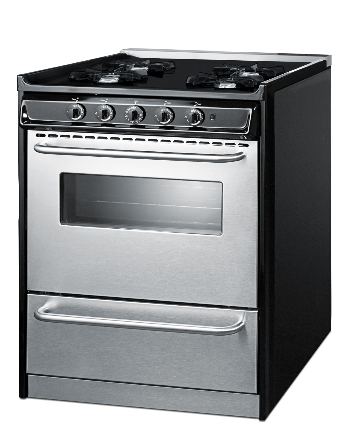 30" Wide Gas Range, Open Burners