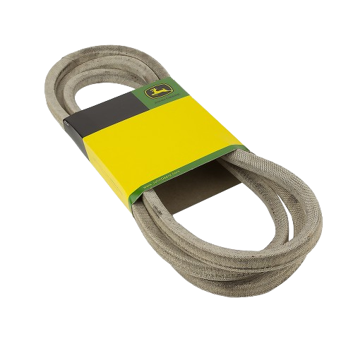 Durable fabric-covered V-belt with branded packaging designed for home improvement and equipment use