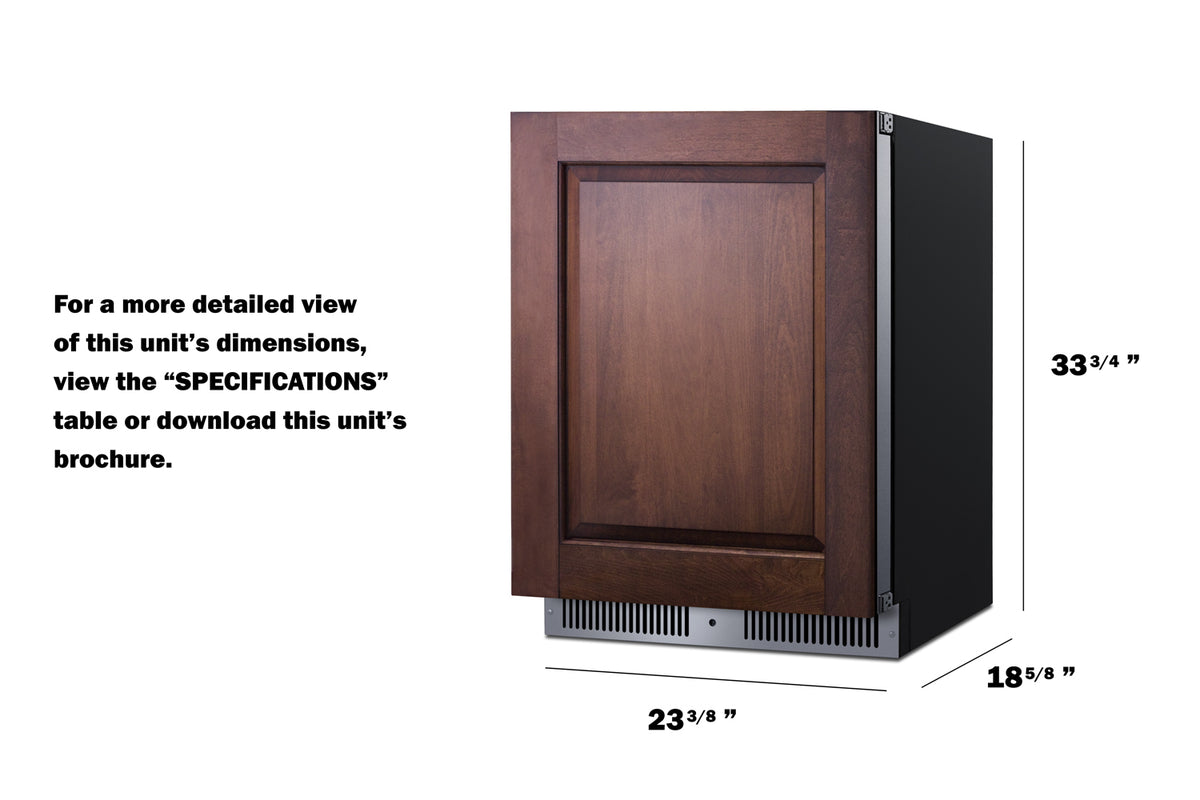 24" Wide Built-In All-Refrigerator (Panel Not Included)
