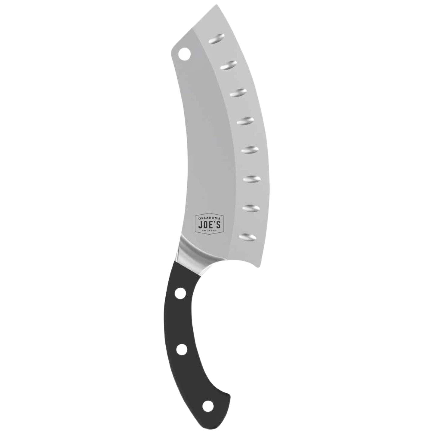Curved multi-purpose cleaver with ergonomic black handle for grilling tools and outdoor living collections under $50