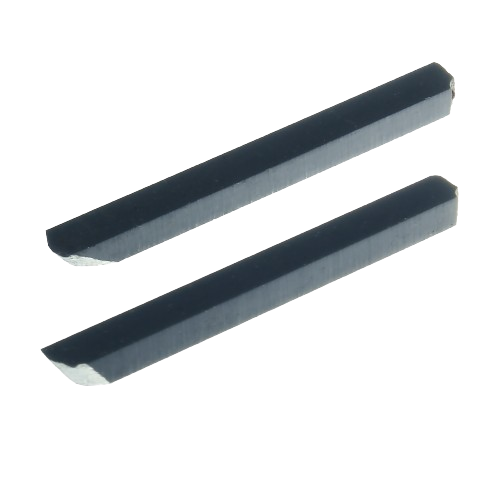 Pair of slim, dark-colored metal probe blades designed for tools and home improvement use