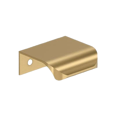 Champagne bronze cabinet edge pull with minimalist tab design, part of Hardware and Furniture Accessories collections under $50