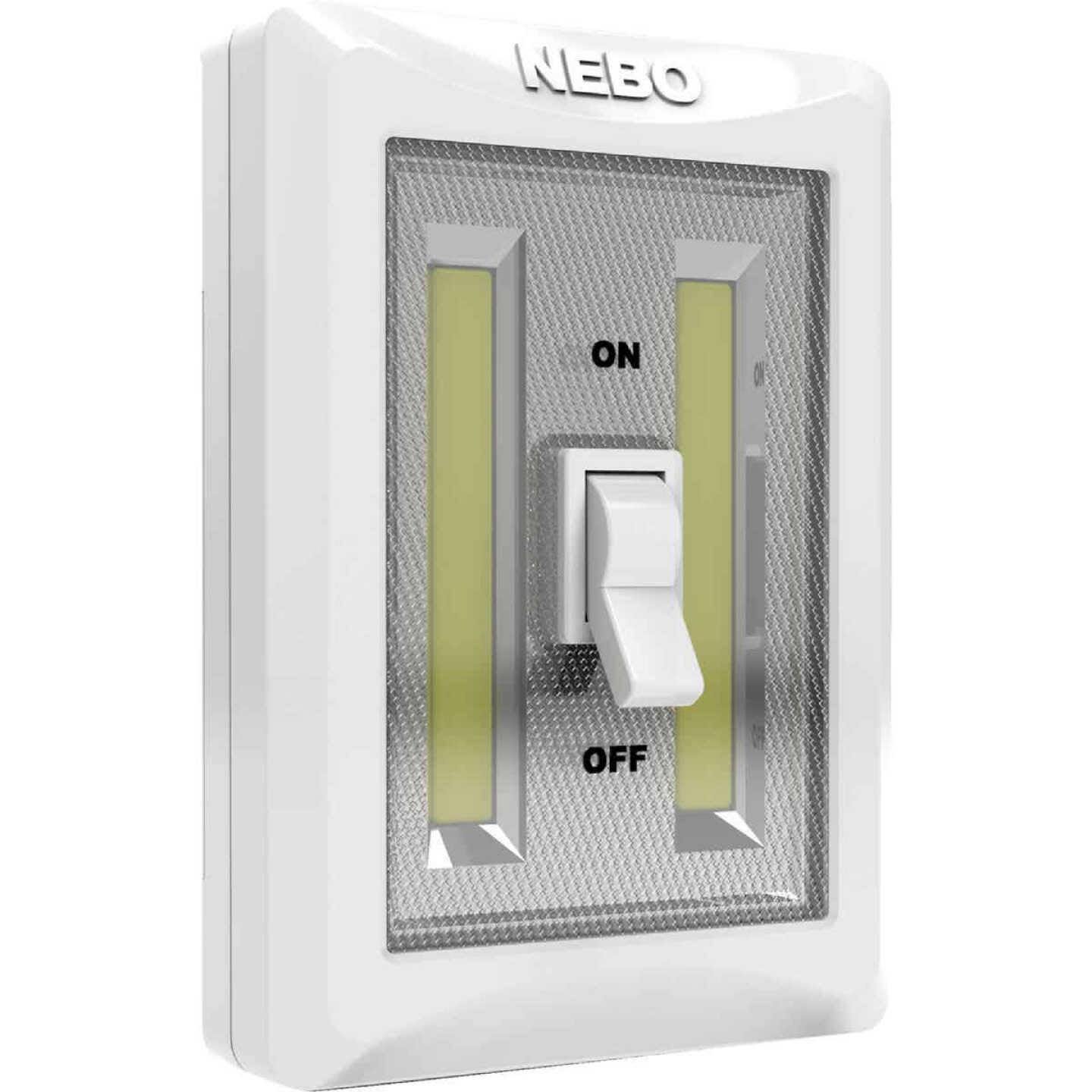 Compact white LED light with on/off switch for versatile tools and home improvement use