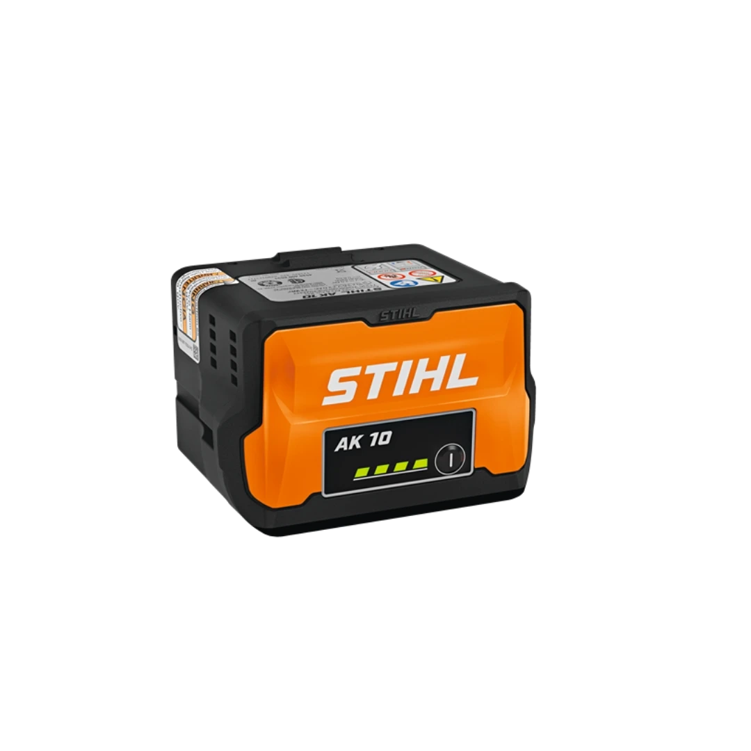 Orange and black lithium-ion power tool battery pack with charge level indicator lights for tools and home improvement use