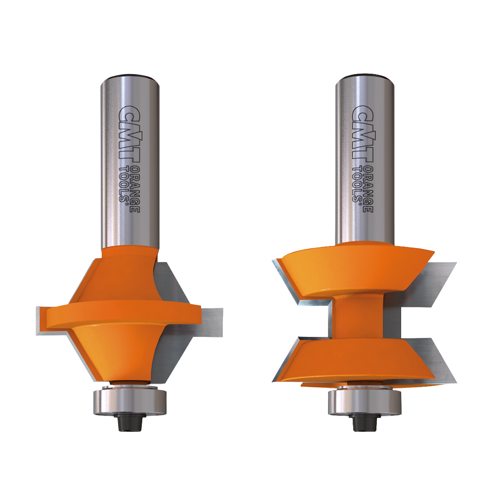 CMT Orange Tools 1-37/64” x 1” Edge Banding Bits Set, 1/2" Shank