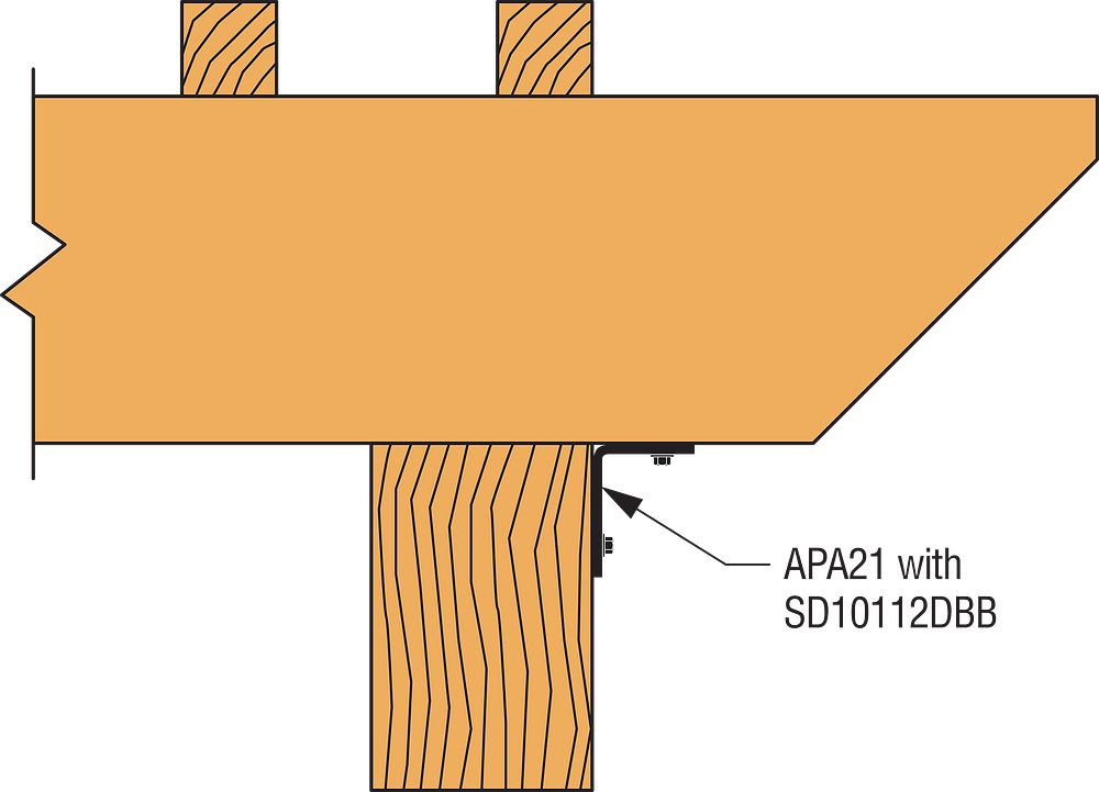 Simpson Strong-Tie APA21 2X Black Zmax Alum Angle