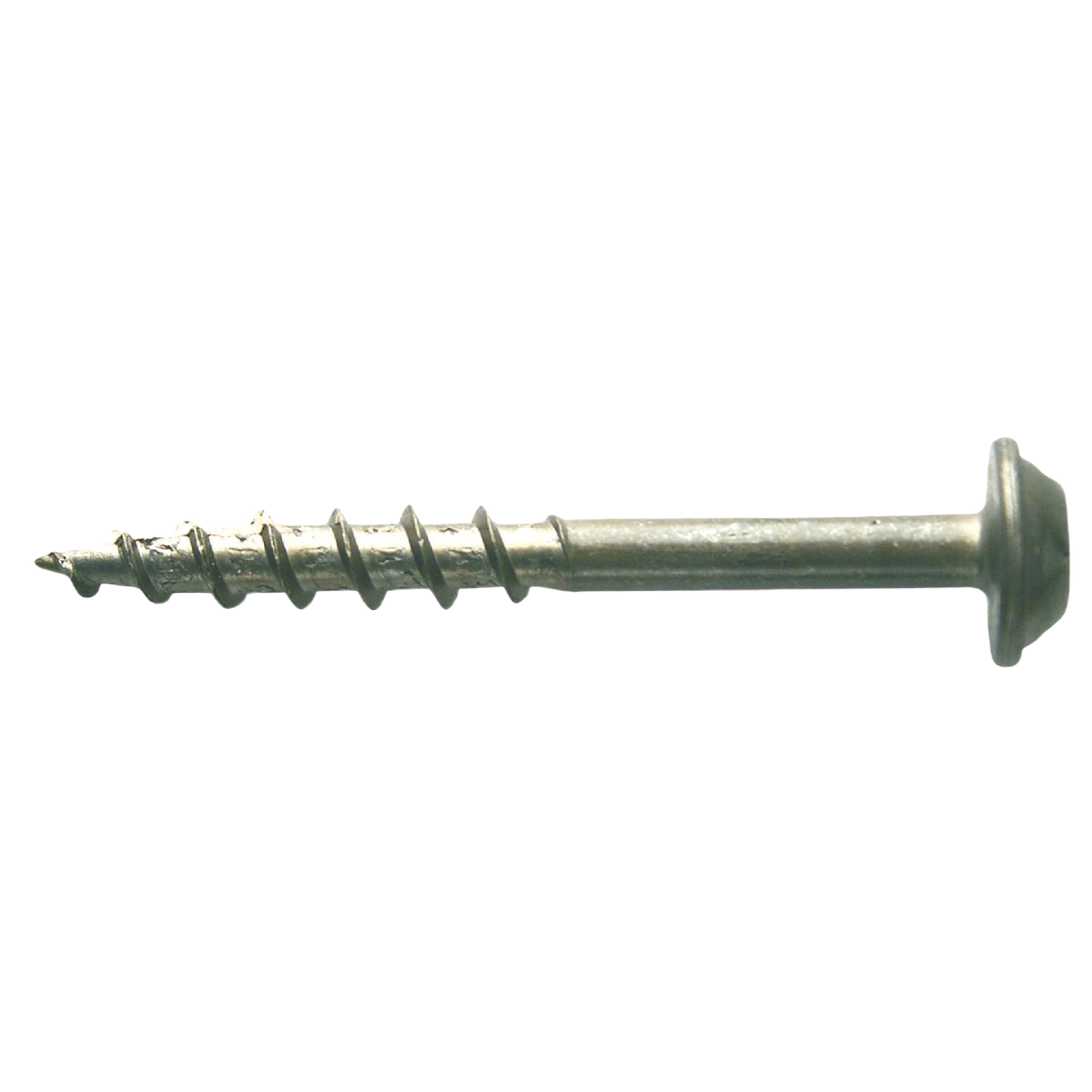 Zinc coated steel pocket hole screw with coarse thread and washer head for woodworking tool accessories under $50 collection