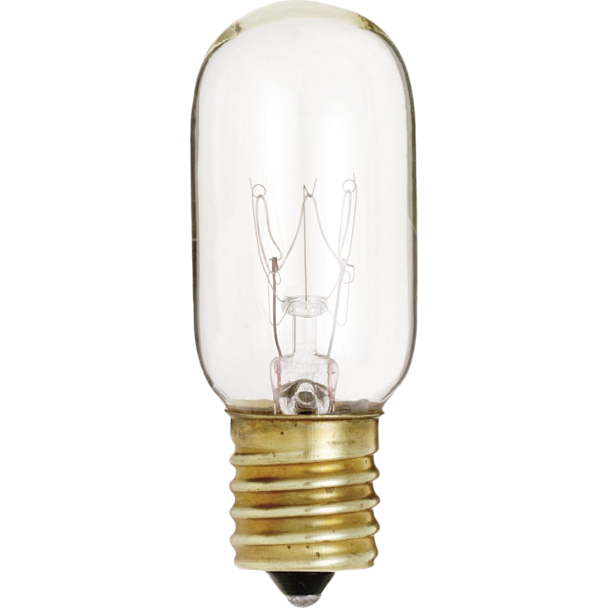 Clear T8 incandescent light bulb with intermediate brass base for lighting and electrical applications under $50 collection