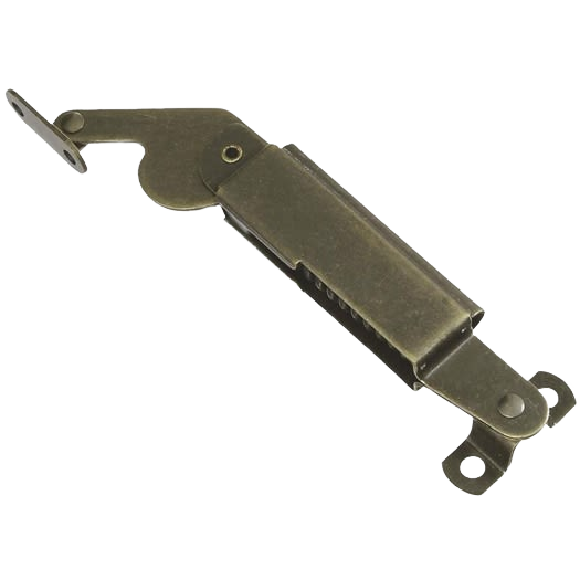 Right-handed antique brass spring lid support for furniture hardware, ideal for home improvement projects under $50.