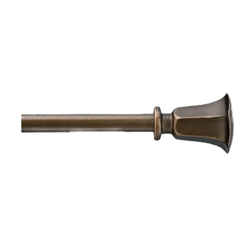 Rustic antique brass decorative urn-style curtain rod for window treatments and home decor collections under $50
