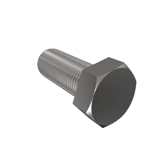 Metal hexagonal head screw with threaded shaft for tools and home improvement projects