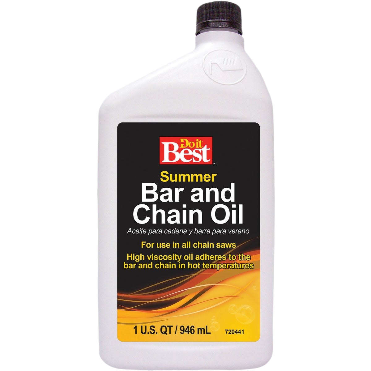 White plastic bottle of SAE 40 bar and chain oil for chainsaws in parts and lubricants under $50 collection