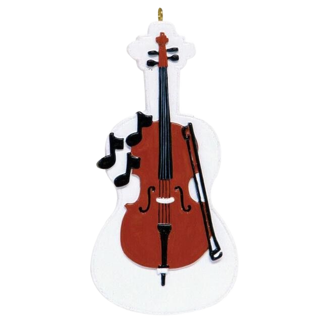 Red cello ornament with bow and black musical notes for Christmas Ornaments & Tree Decorations under $50 collection