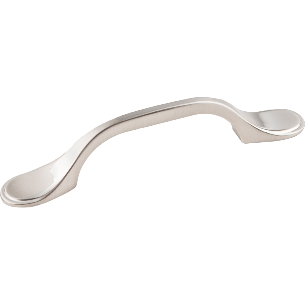 Satin nickel 3-inch center-to-center Kenner pull handle for cabinets and home improvement projects