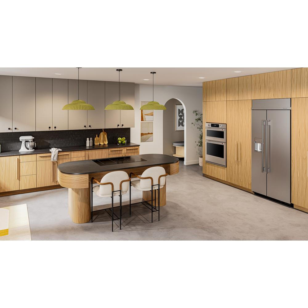 20.8 Cu. Ft. 36" Built-In Side-by-Side Refrigerator features Exterior Water and Ice Dispenser with Measured Fill