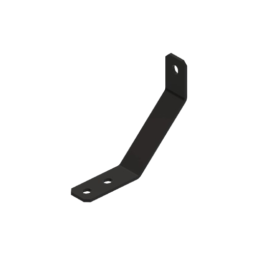 Black metal bracket with three mounting holes, durable replacement part for John Deere equipment under $50 parts and accessories