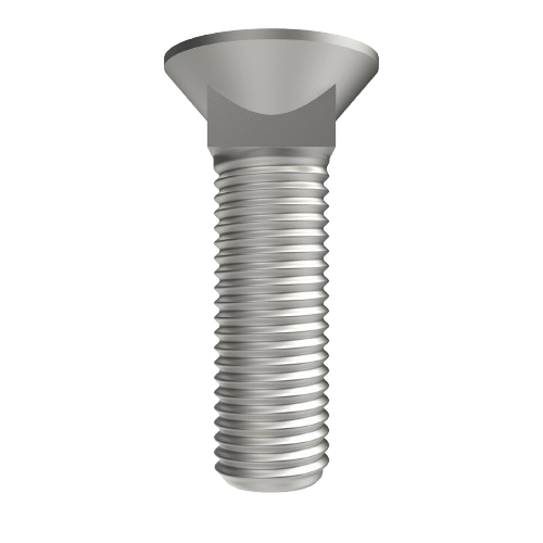 Silver plow bolt with threaded shaft and square neck, suitable for John Deere parts and home improvement tools collection