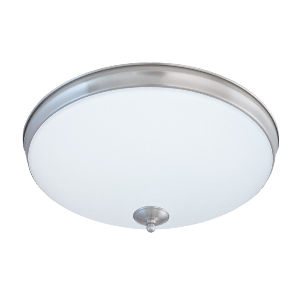 Modern brushed nickel flush mount LED ceiling light for versatile home improvement and lighting collections under $100