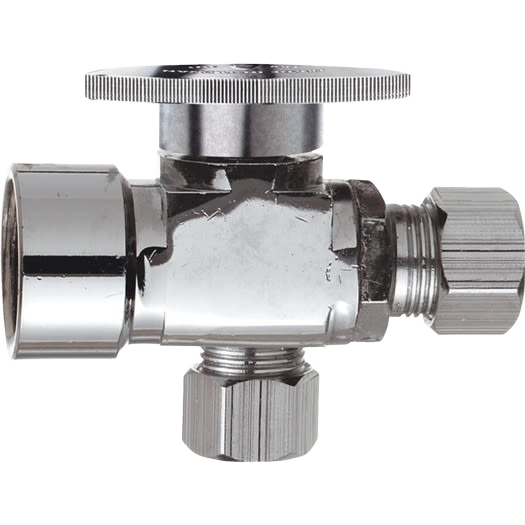 Do it Best 1/2" FIP x 3/8" OD x 3/8" OD Quarter Turn Angle Valve