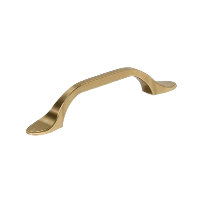 Champagne bronze cabinet pull with smooth curved design for hardware and furniture accessories in home improvement collections