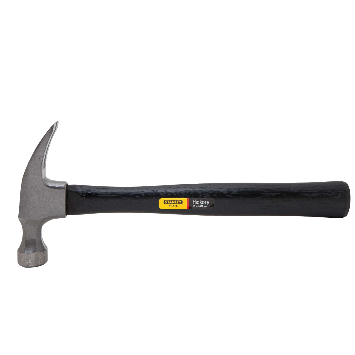 STANLEY 16oz. Smooth-Face Curved Claw Hammer w/Hickory Handle