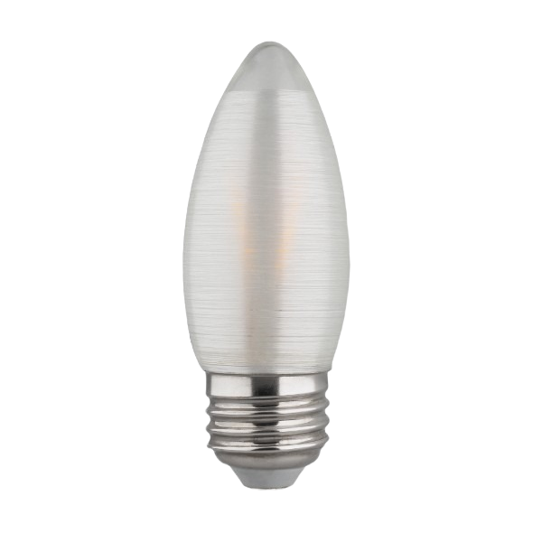 2 watt satin spun LED light bulb with medium base, ideal for LED light bulbs and electrical home improvement collections