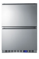 Built-in stainless steel two-drawer undercounter freezer with digital display in Freezers & Ice Makers collection