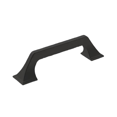 Matte black cabinet pull handle with a 3-3/4 inch center-to-center design for home improvement projects