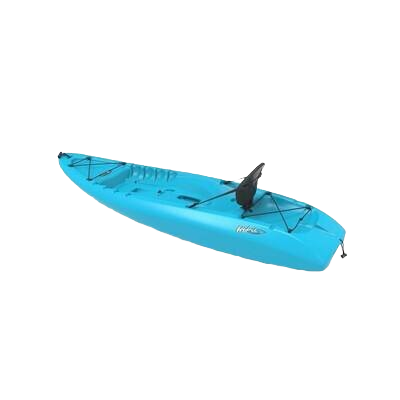 Bright blue sit-on-top kayak with adjustable seat and paddle, designed for stable recreational use in Toys & Games collection