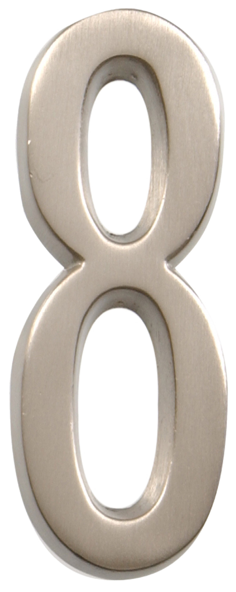 Hillman 4" Adhesive House Number 8 Nickel, 2-Pack