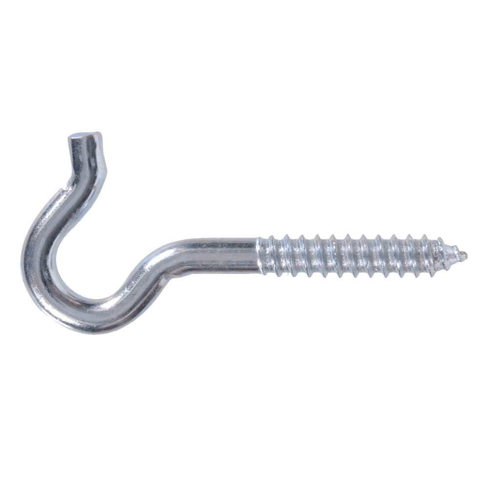 Hardware Essentials Heavy Duty Screw Hook Flagged Zinc (3/8" x 4-1/2") 150lb