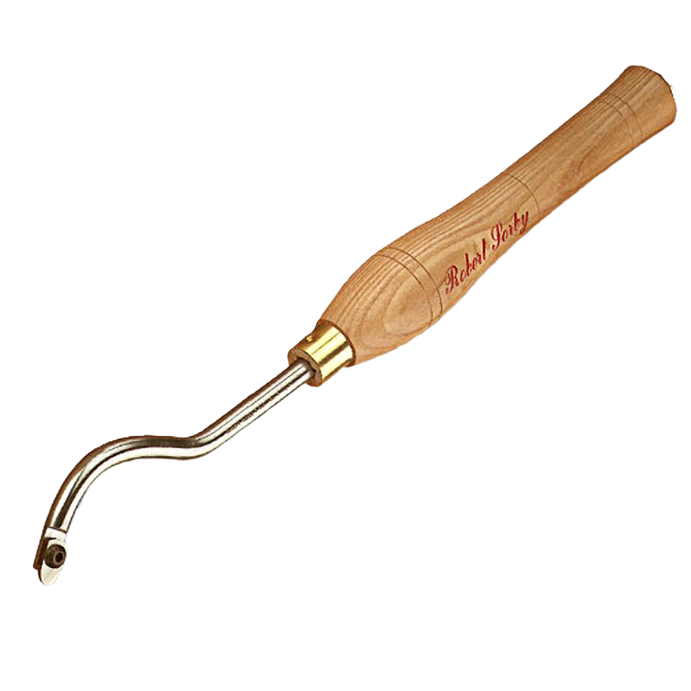 Wooden-handled swan neck hollowing tool for precise woodworking in Robert Sorby collection under $100 tools