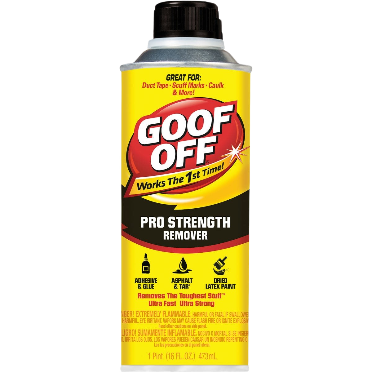 Yellow and black Goof Off Pro Strength Remover spray can in Paint & Supplies and Under $50 collections