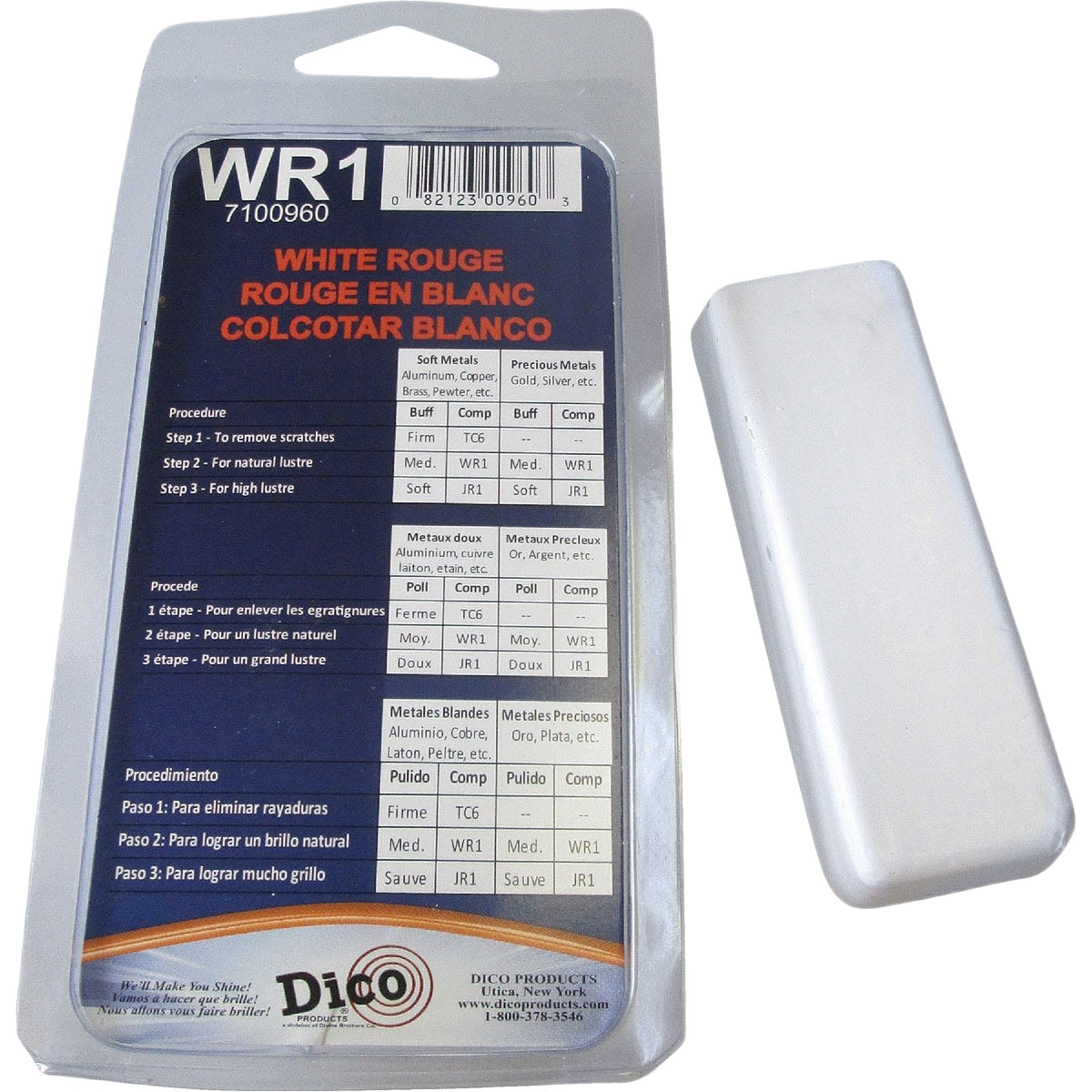 Dico White-Rouge polishing compound in 4 oz tube for woodworking tools and home improvement projects under $50 collection