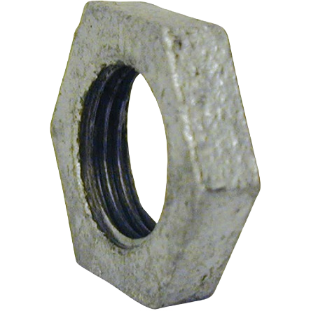 Galvanized malleable iron lock nut with threaded interior for plumbing and pipes & fittings under $50 collection