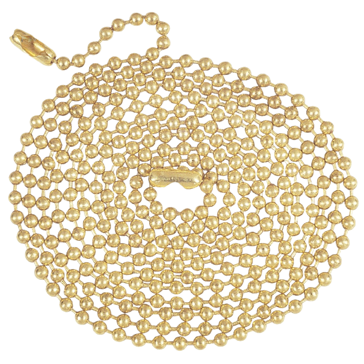 Polished brass beaded pull chain with connector for ceiling fans in lighting and electrical home improvement collections