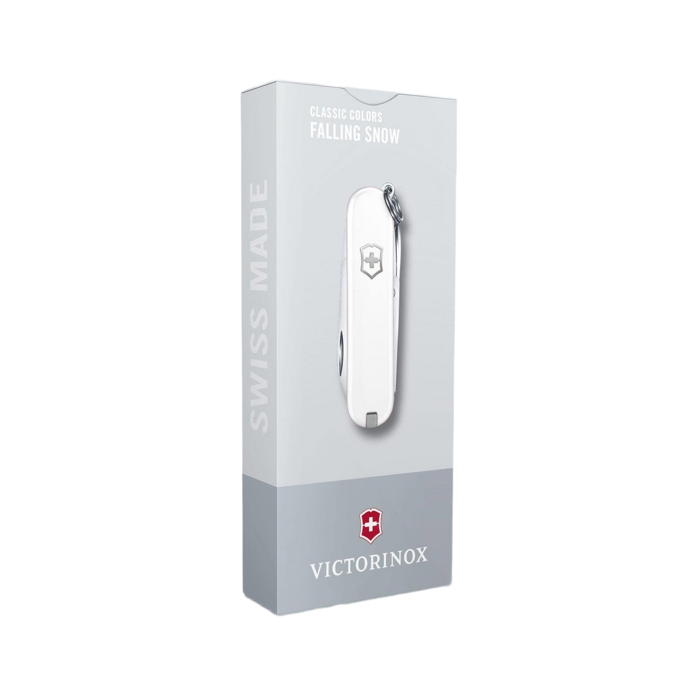 Compact white Swiss Army pocket knife with keyring in cutting and woodworking hand tools under $50 collections
